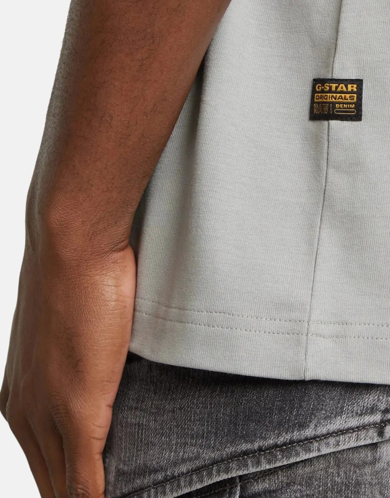 G-Star RAW Flock G-Script Grey Alloy Loose T-Shirt - Subwear
