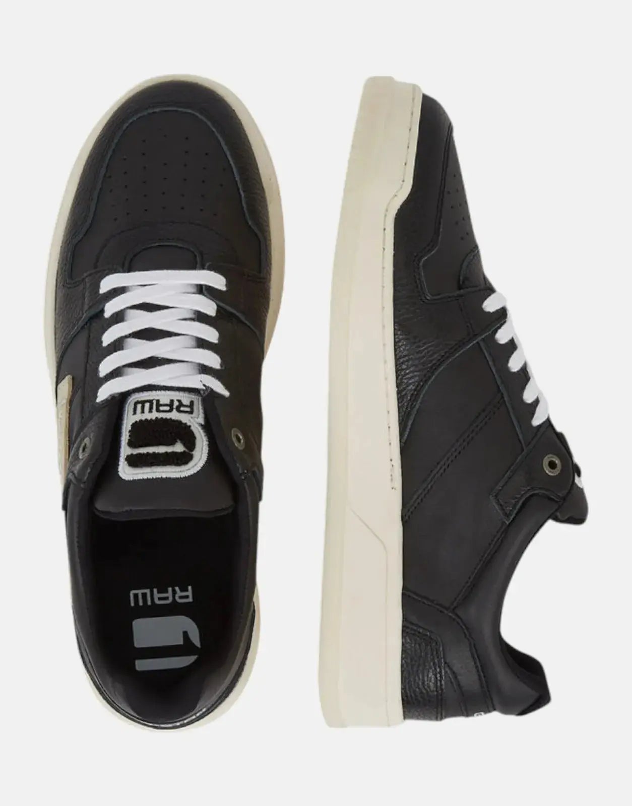 G-Star RAW Grid Lea Black/Off White Sneakers - Subwear