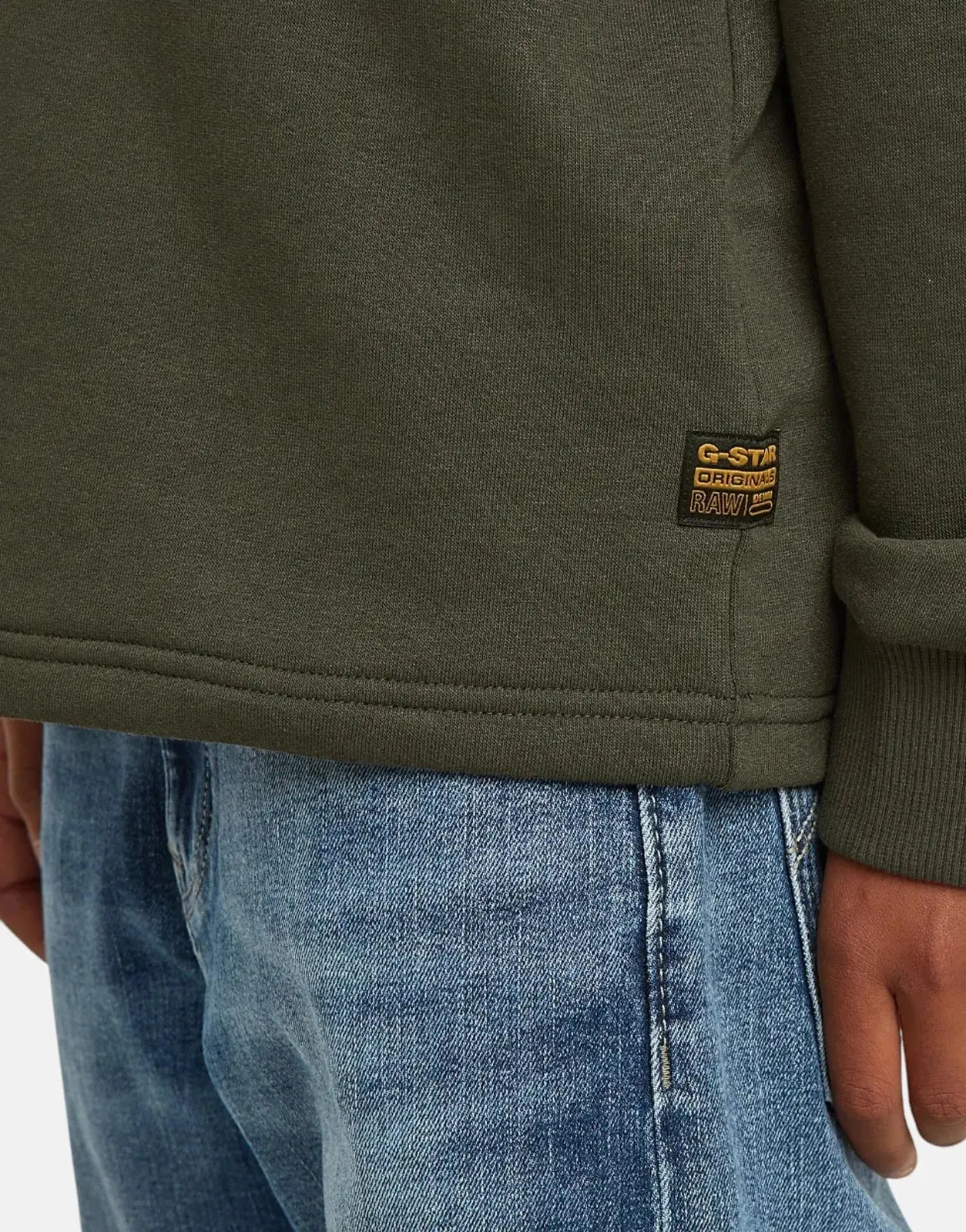 G-Star RAW Kids Crew Unbrushed Grey Sweatshirt - Subwear