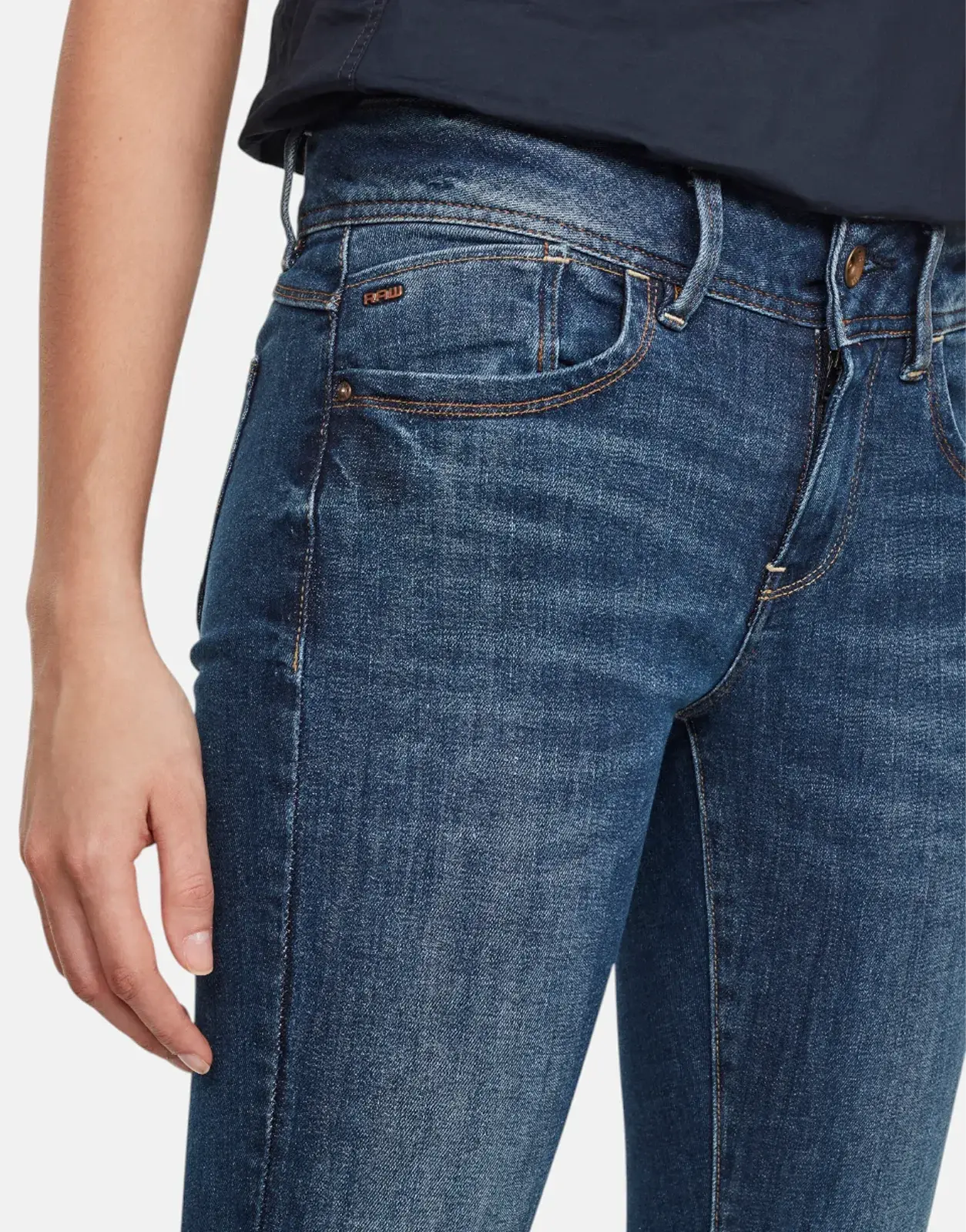 G-Star RAW Lynn Mid Skinny Medium Aged Blue Jeans - Subwear