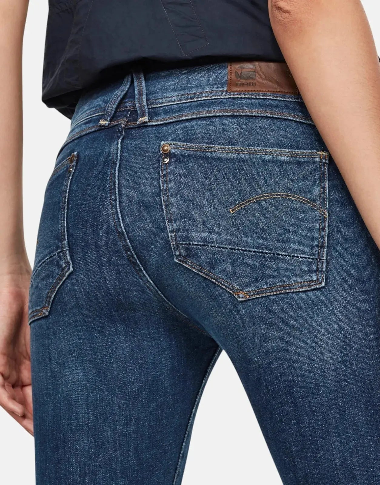 G-Star RAW Lynn Mid Skinny Medium Aged Blue Jeans - Subwear