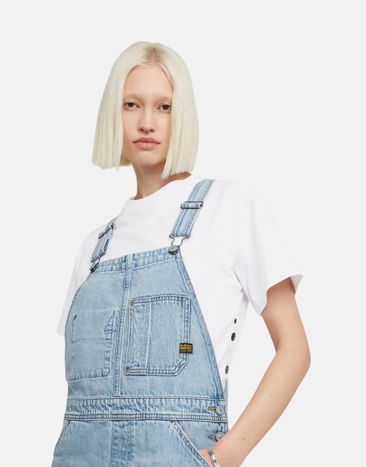 G-Star RAW Midi Dungaree Dress SFCloudburst - Subwear