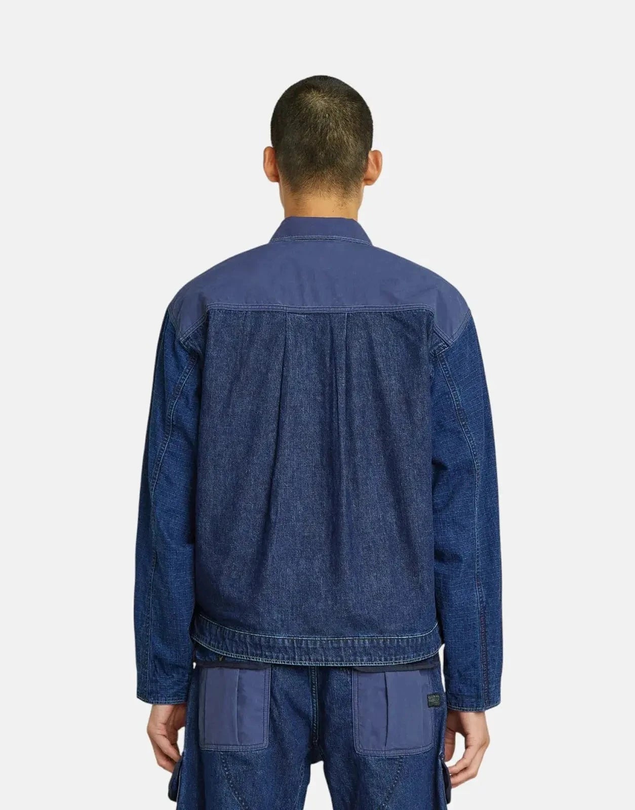 G-Star RAW Mixed Coach Zip Jacket Faded Indigo - Subwear