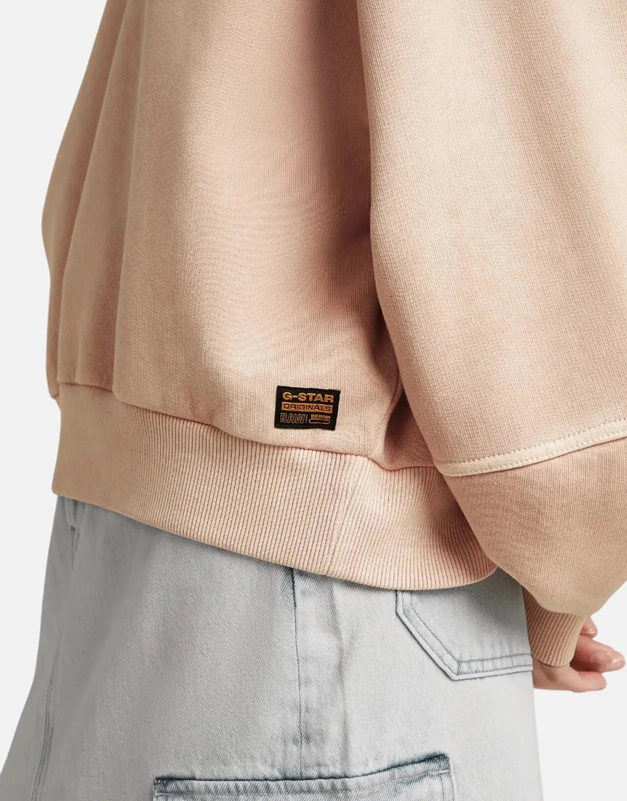 G-Star RAW Overdyed Oversized Liquid Pink Sweatshirt - Subwear