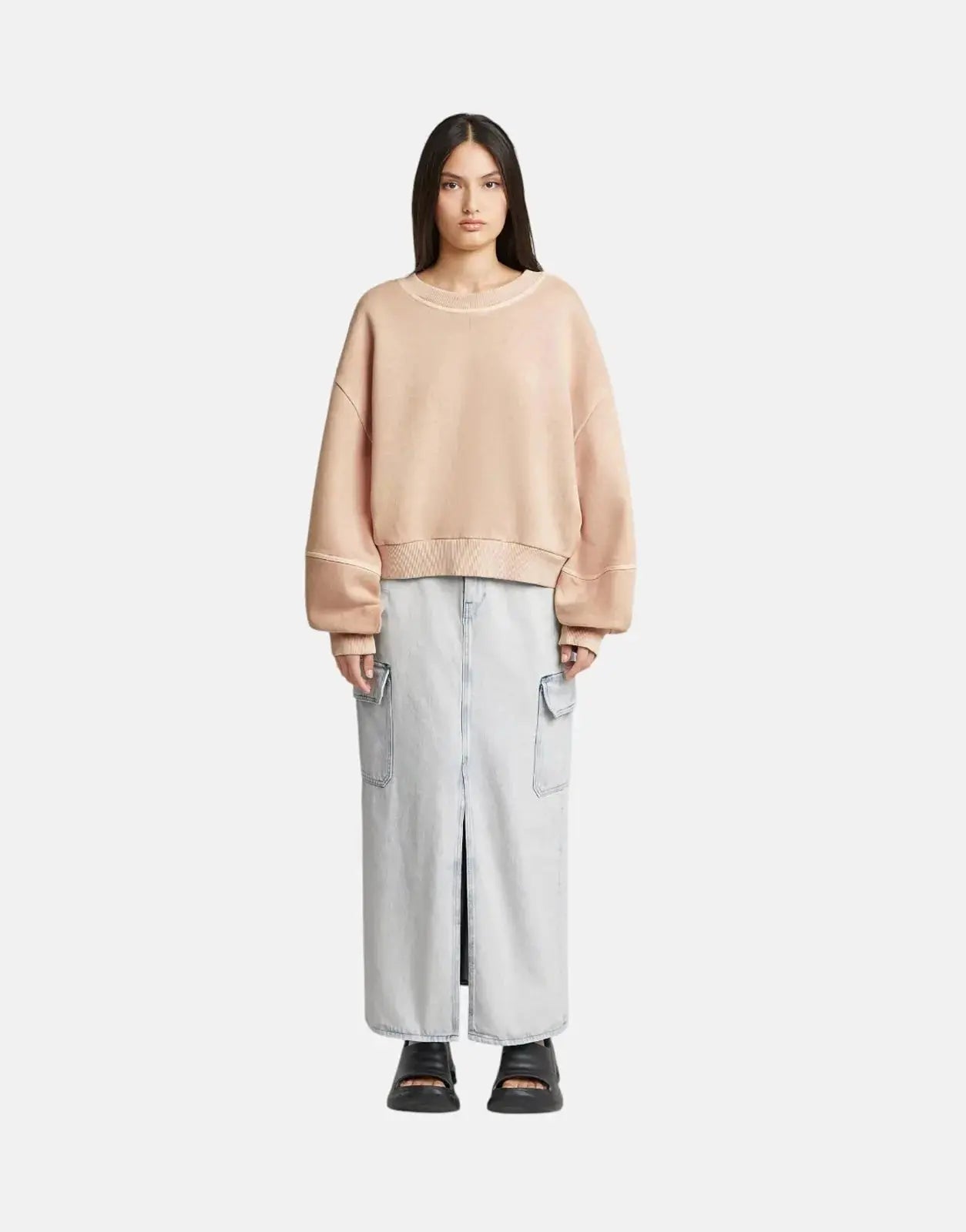 G-Star RAW Overdyed Oversized Liquid Pink Sweatshirt - Subwear