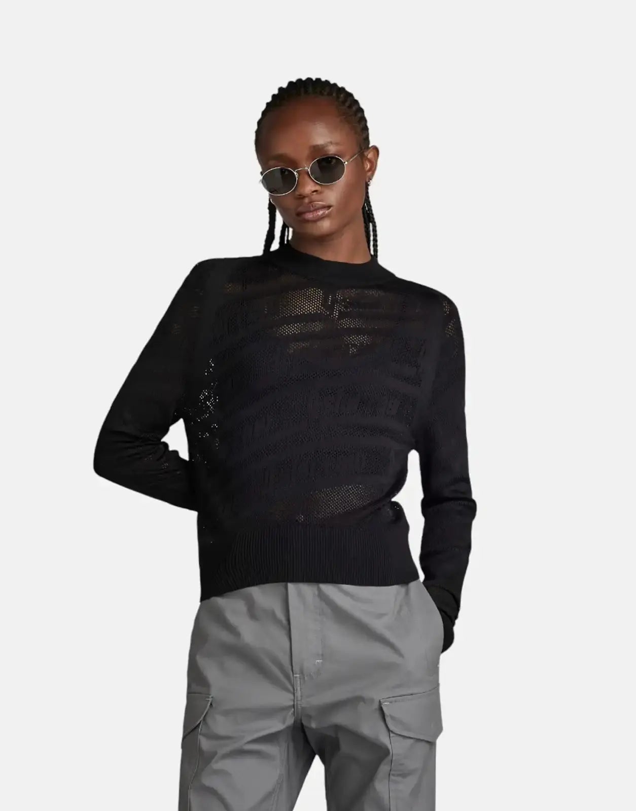 G-Star RAW Pointelle Text Knitted Sweater - Subwear