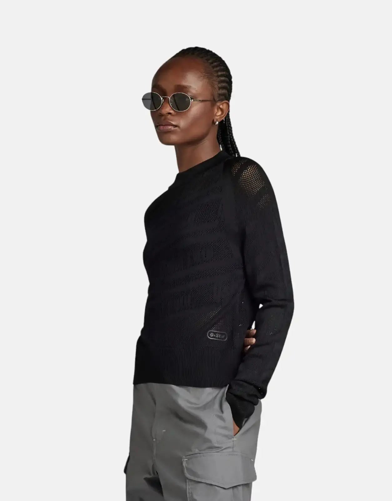 G-Star RAW Pointelle Text Knitted Sweater - Subwear