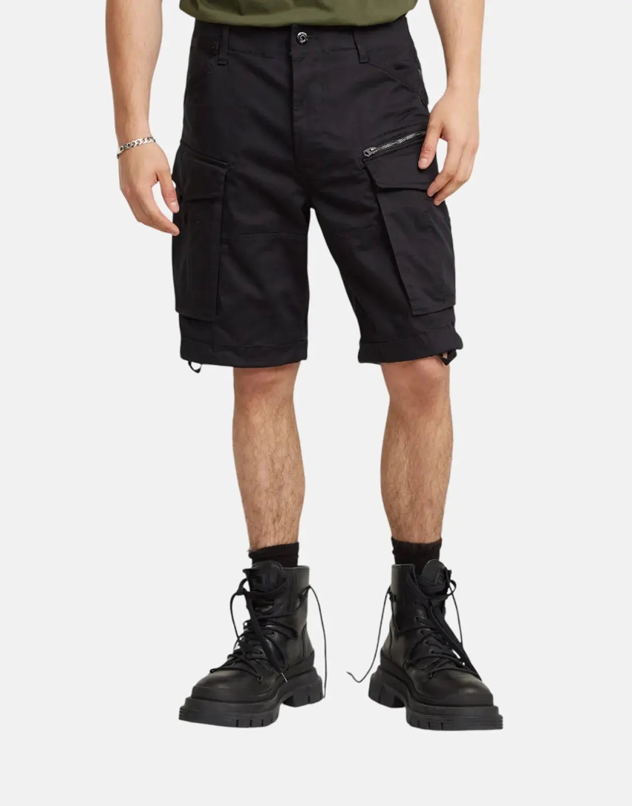 G-Star RAW Rovic Zip Relaxed Black Shorts - Subwear