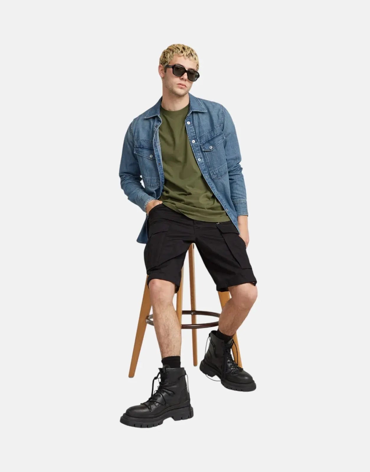 G-Star RAW Rovic Zip Relaxed Black Shorts - Subwear
