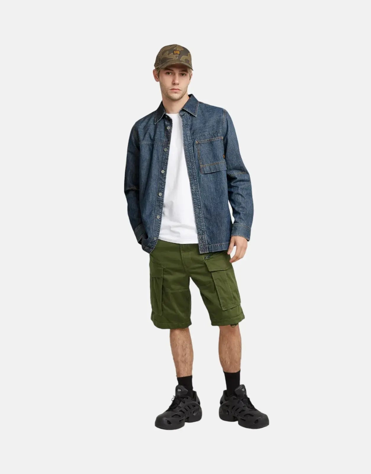 G-Star RAW Rovic Zip Relaxed Sage Shorts - Subwear