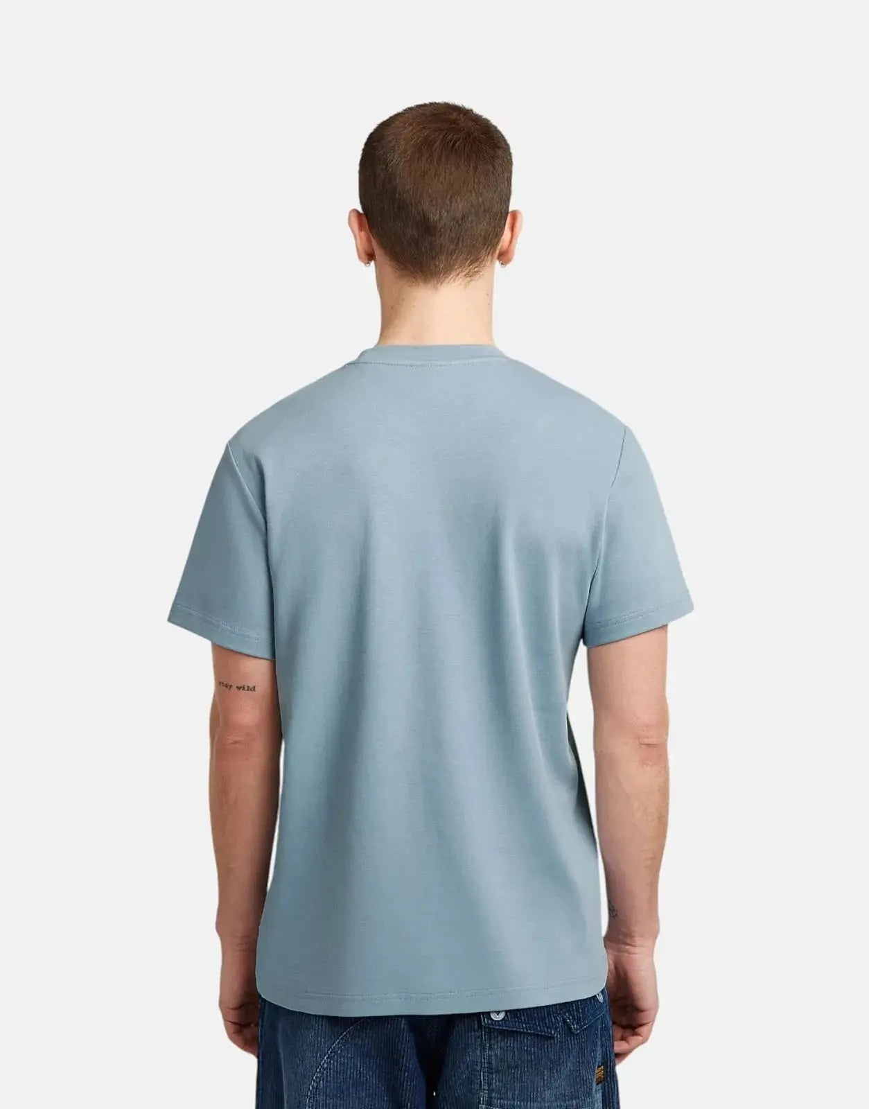 G-Star RAW Script Ash Blue T-Shirt - Subwear