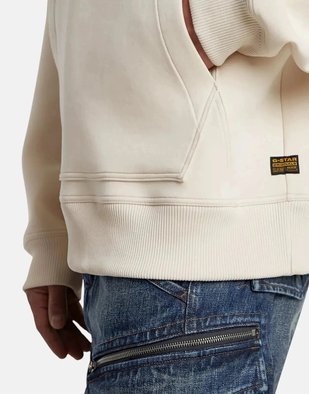 G-Star RAW Scuba Loose Whitebait Hooded Sweatshirt - Subwear