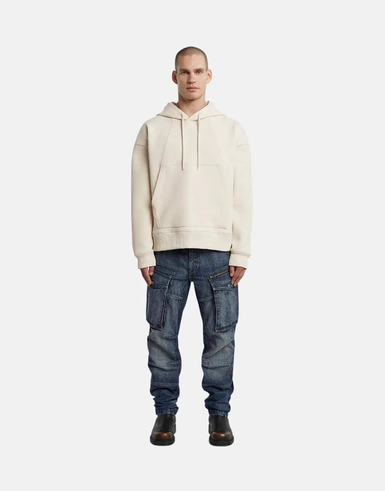 G-Star RAW Scuba Loose Whitebait Hooded Sweatshirt - Subwear
