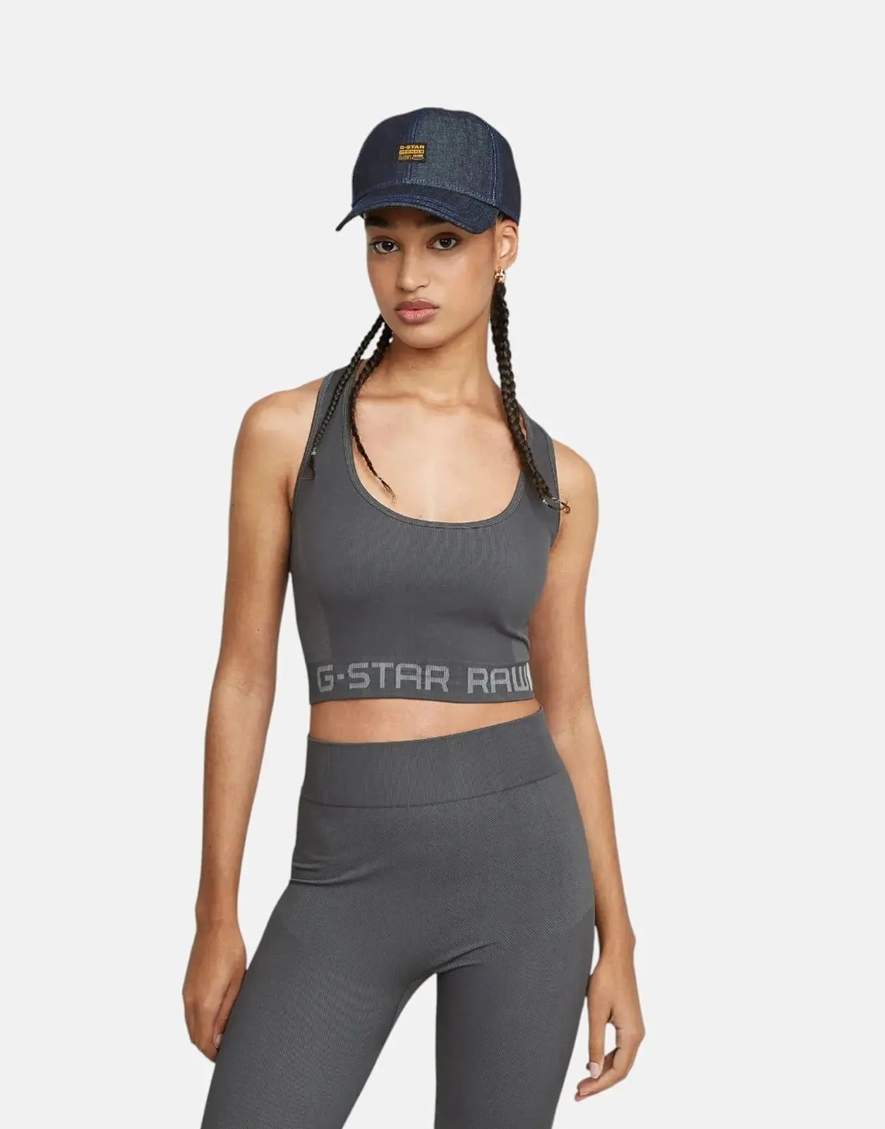 G-Star RAW Seamless Racerback Grey Asphalt Top - Subwear