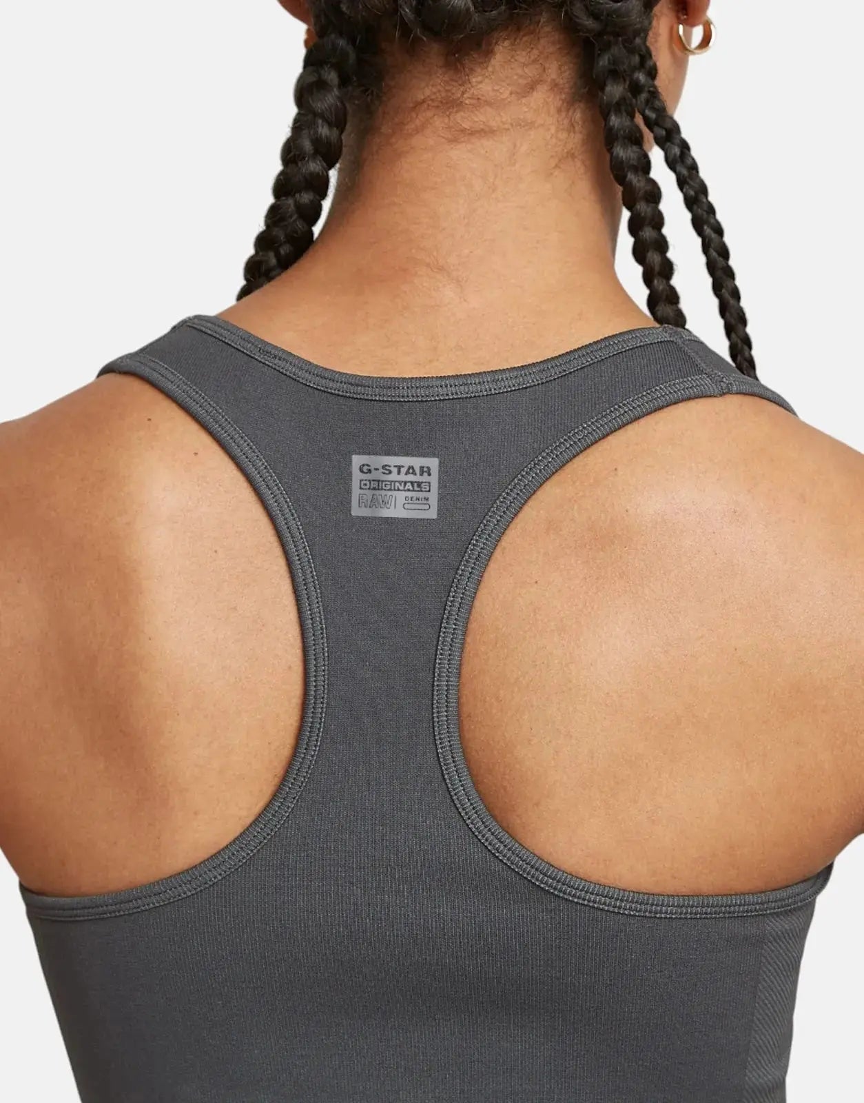 G-Star RAW Seamless Racerback Grey Asphalt Top - Subwear