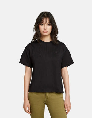 G-Star RAW Side Buttons Relaxed Black T-Shirt - Subwear