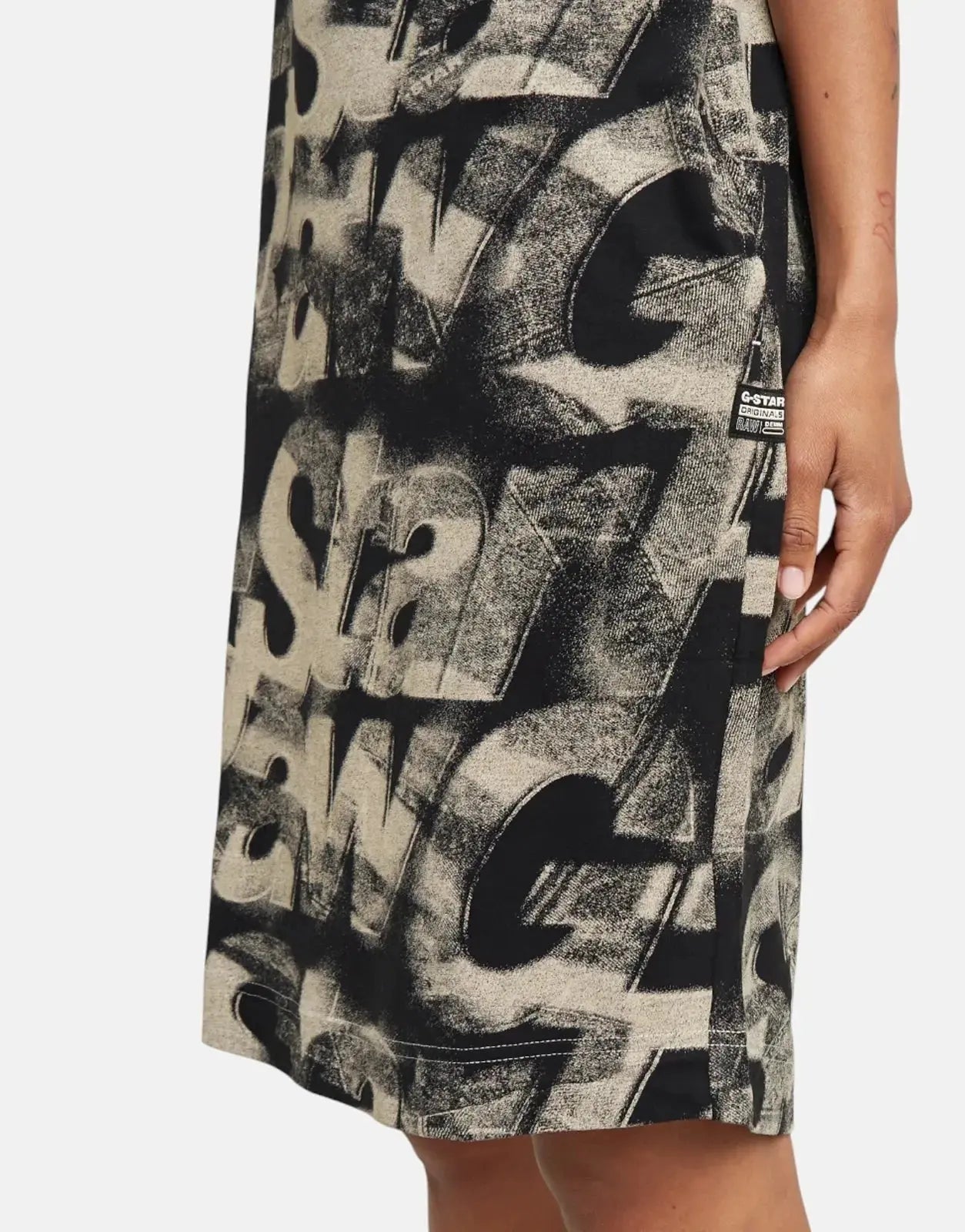 G-Star RAW Sprayed Letters Loose Dress ChalkSL - Subwear