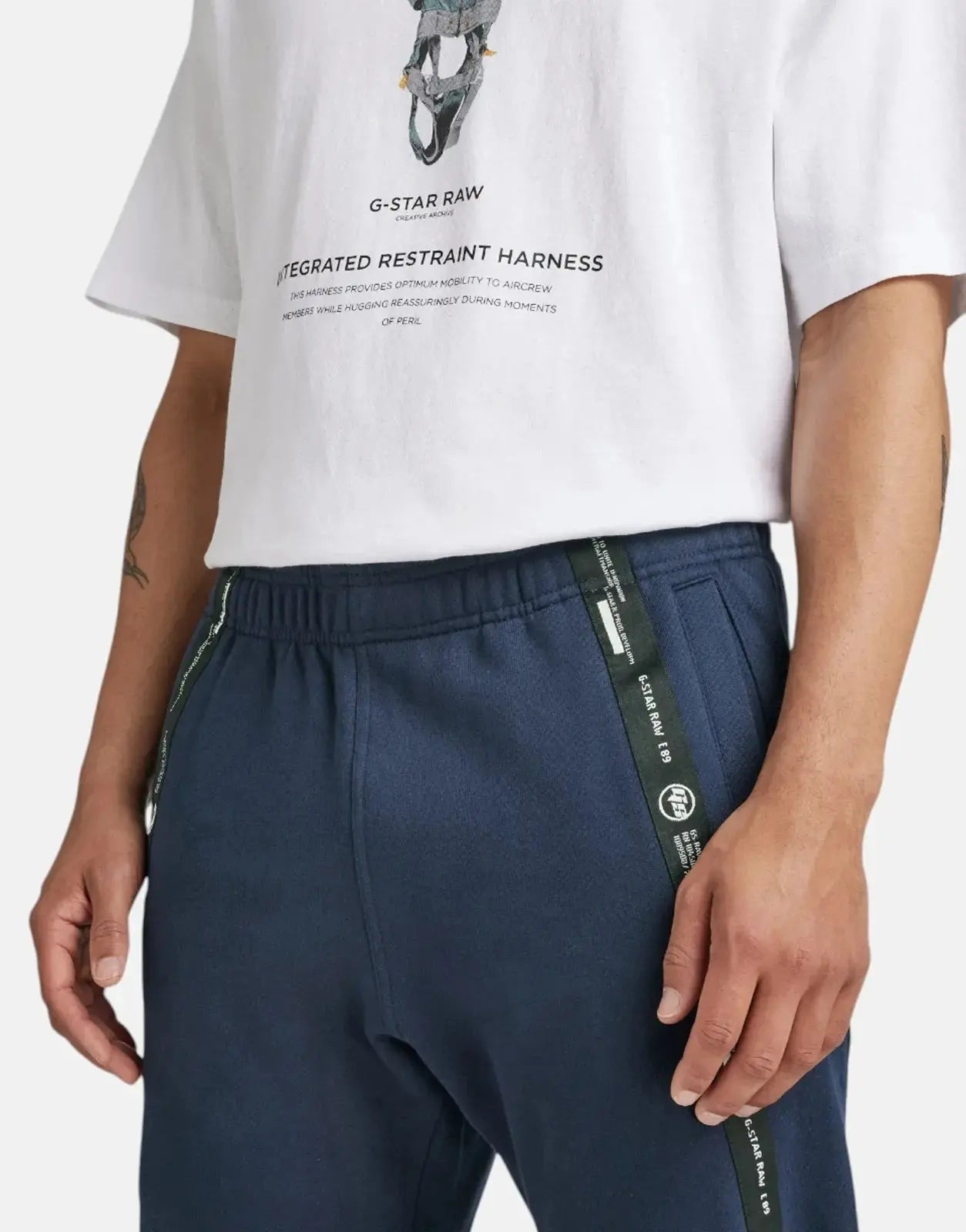 G-Star RAW Tape Sartho Blue Sweatpants - Subwear
