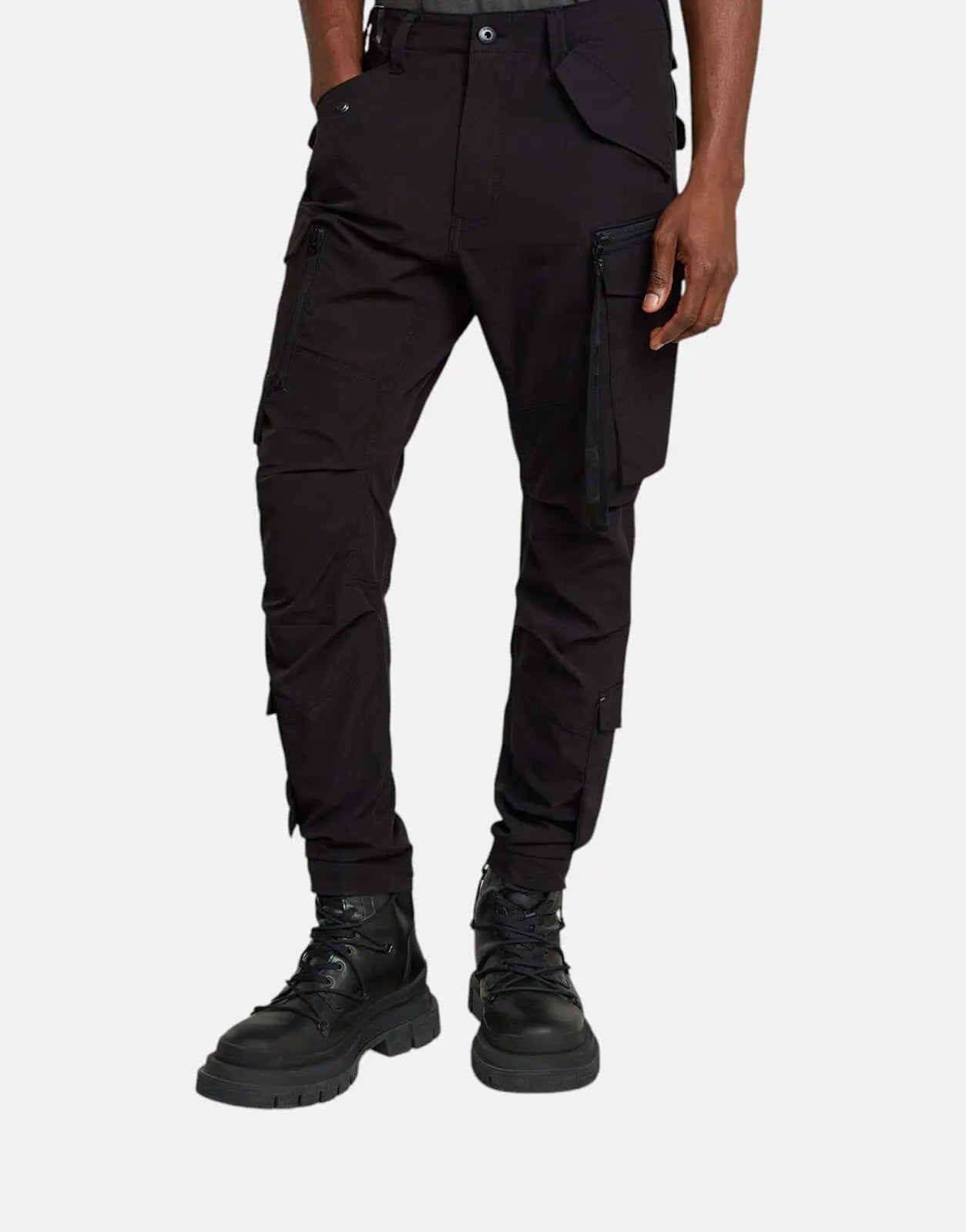 Gstar Black Cargo High Waisted Pants G-STAR ROVIC ZIP TAPERED