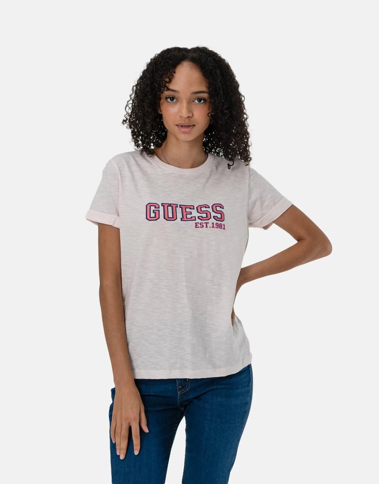 Guess College T-Shirt Pink - Subwear