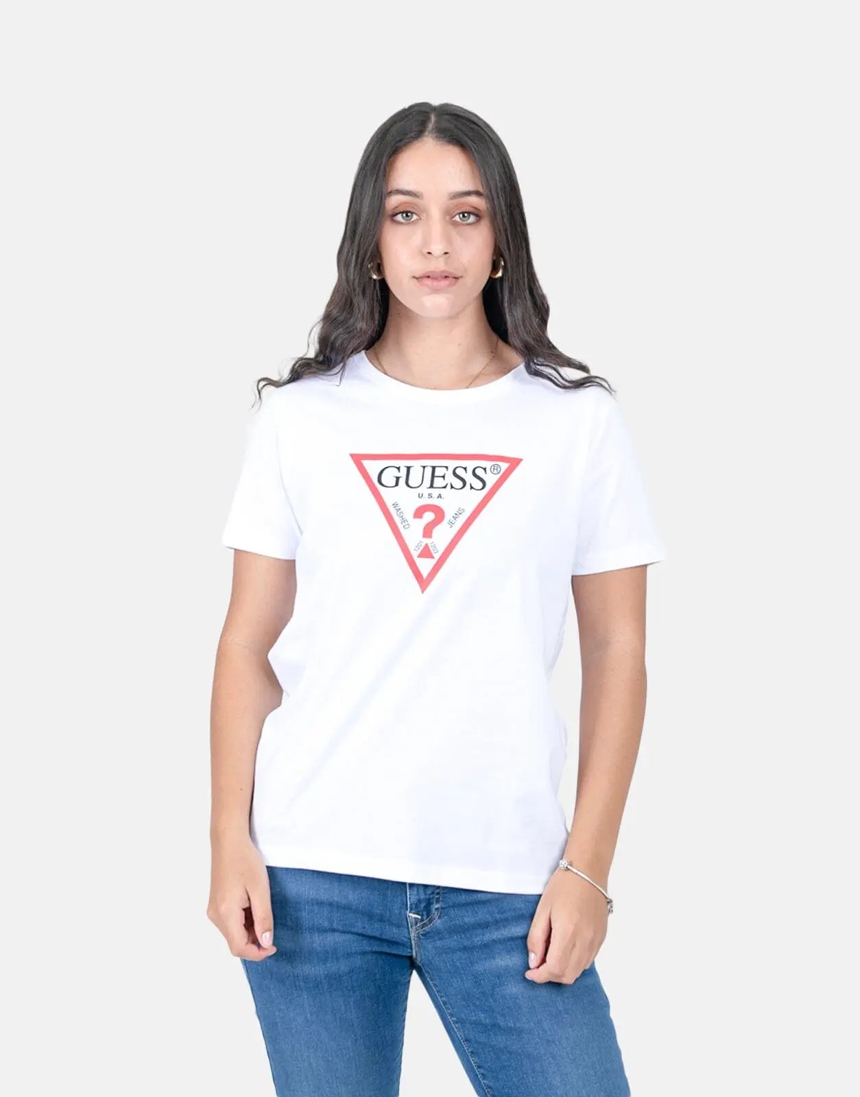 Guess Crew Neck Original White T-Shirt - Subwear