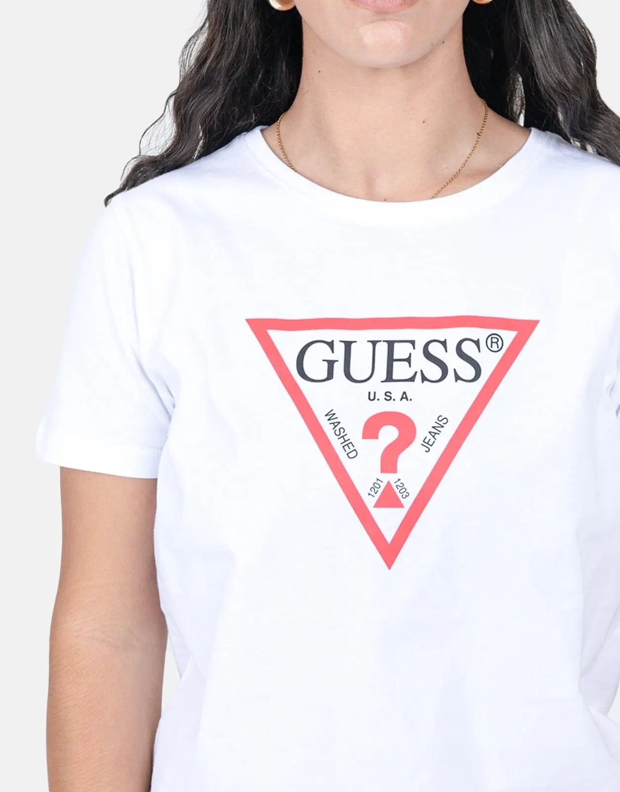 Guess Crew Neck Original White T-Shirt - Subwear