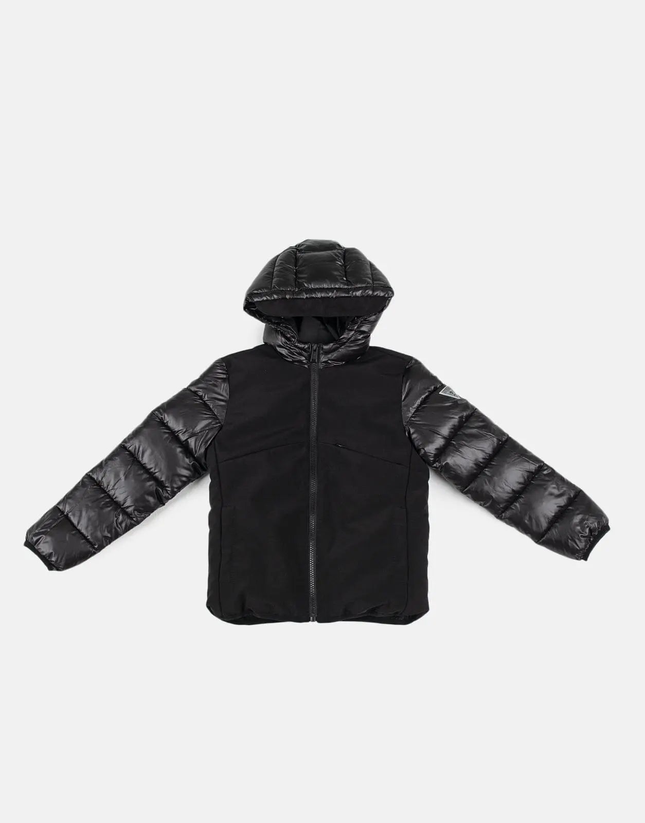 Guess Kids Hooded Puffer Black Jacket - Subwear