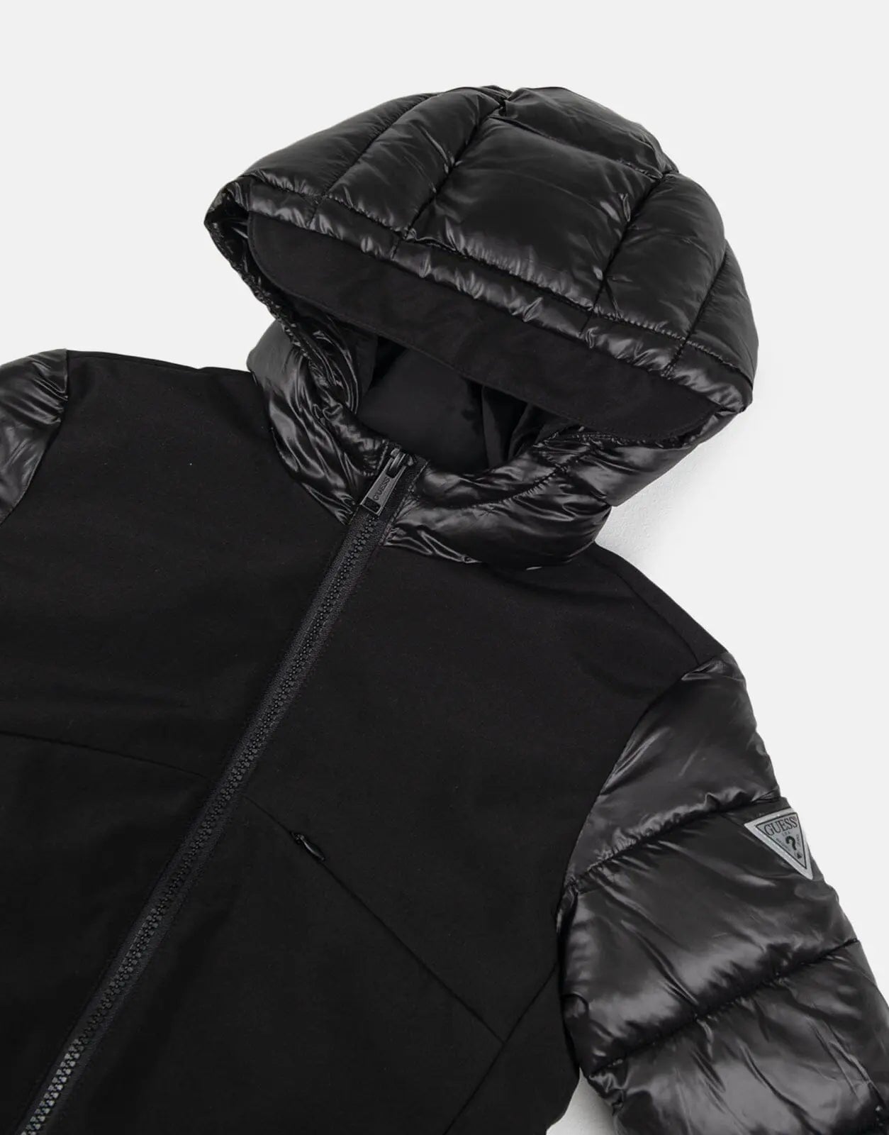 Guess Kids Hooded Puffer Black Jacket - Subwear