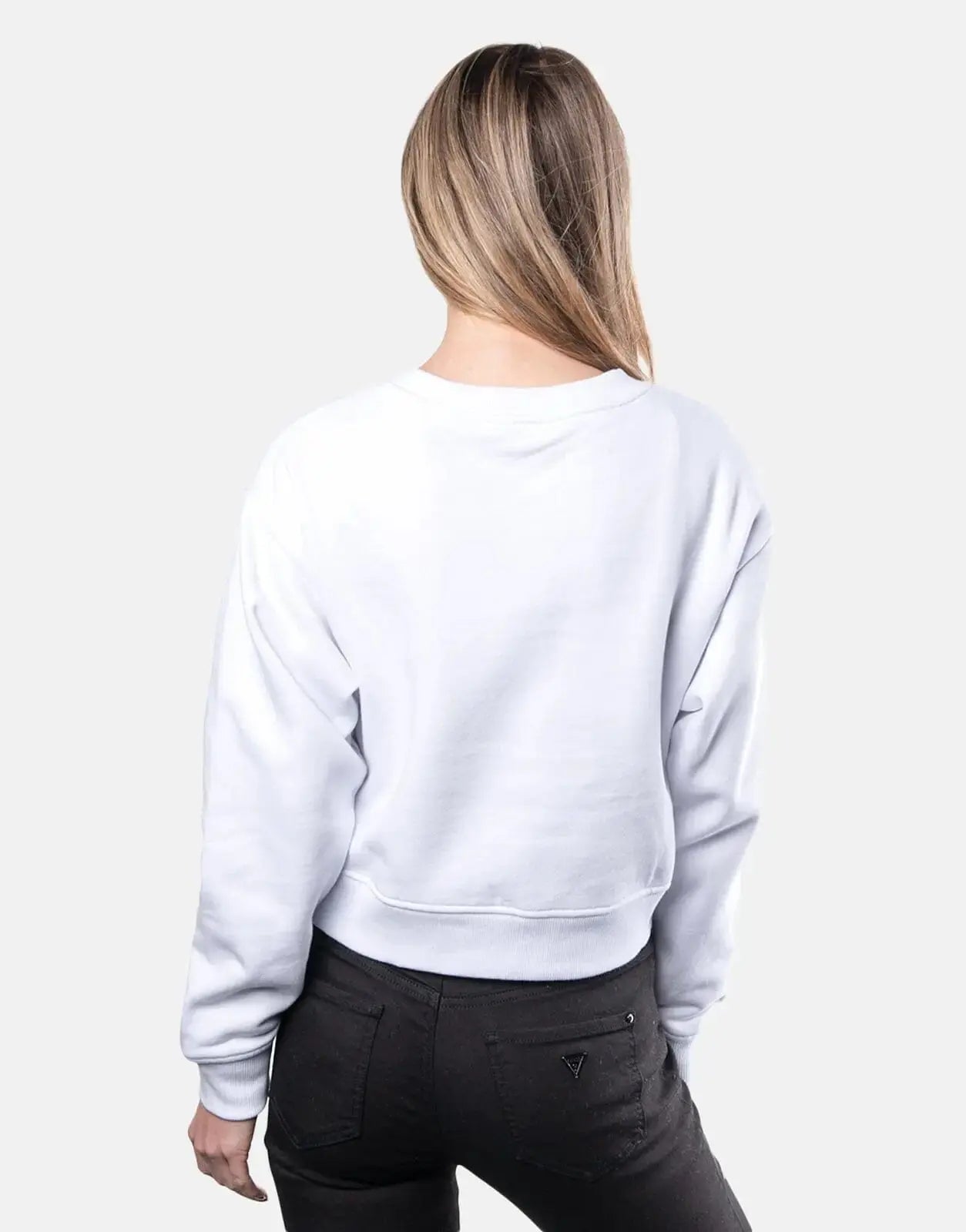 Guess Logo Crop Pullover Sweatshirt - Subwear