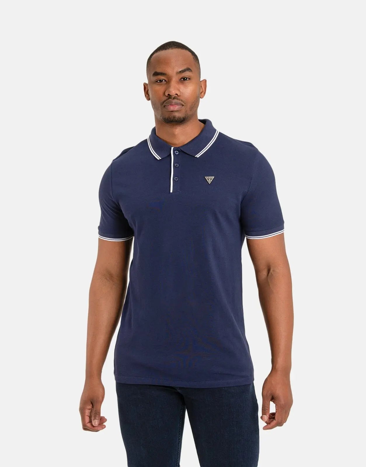 Guess Tipped Core Polo Shirt Blue - Subwear