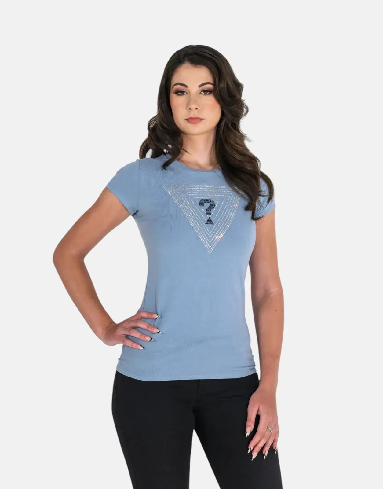 Guess Triangle Maze Blue T-Shirt - Subwear