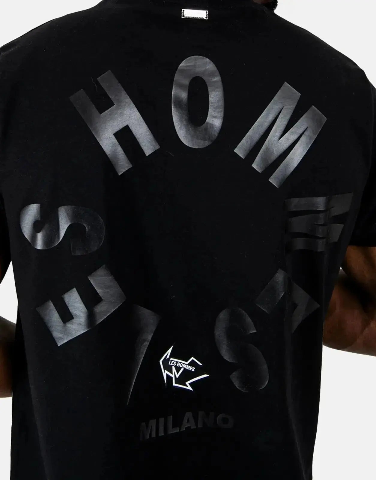 Les Hommes Arrow Back Print Black T-Shirt - Subwear