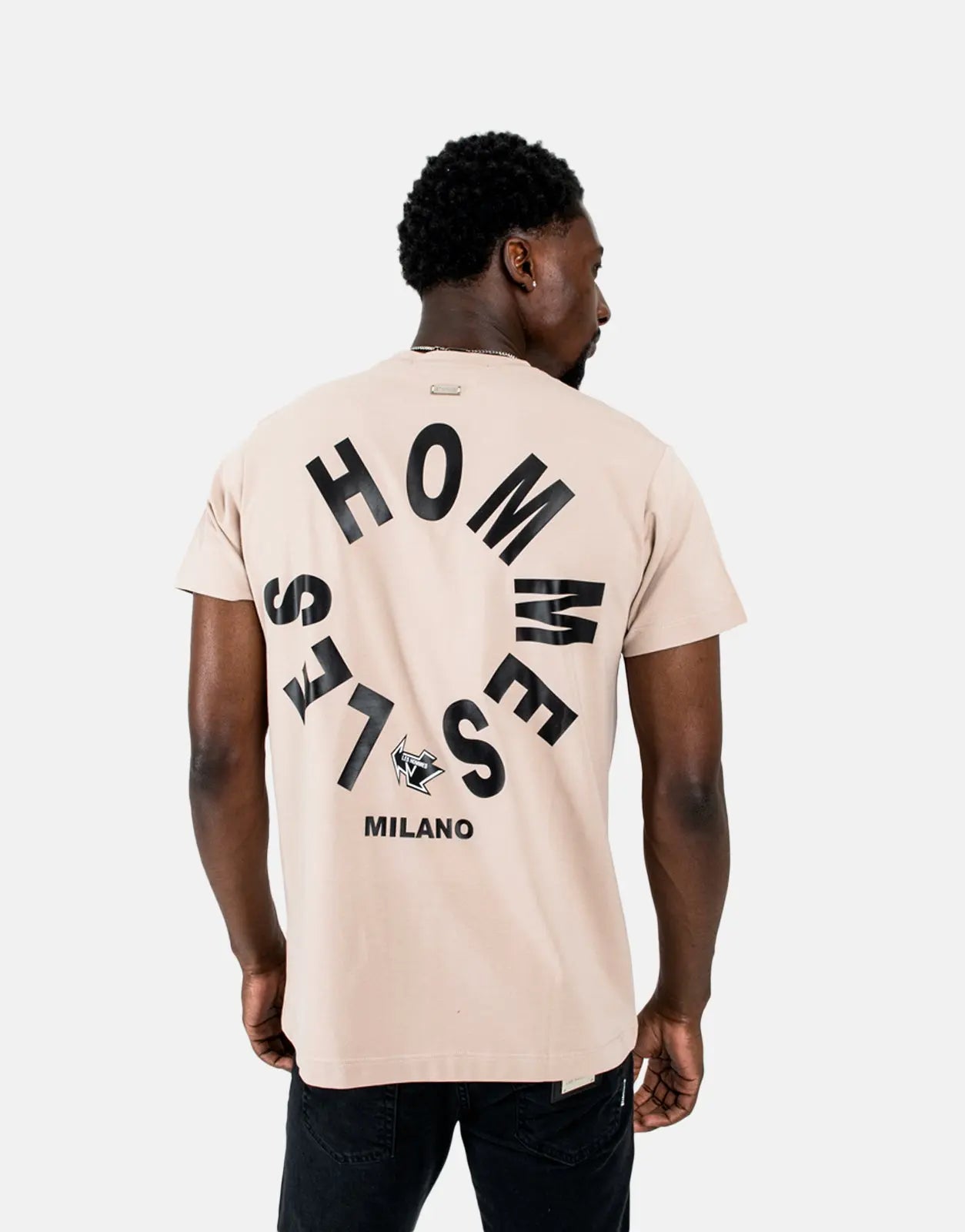 Les Hommes Arrow back Print Stone T-Shirt - Subwear