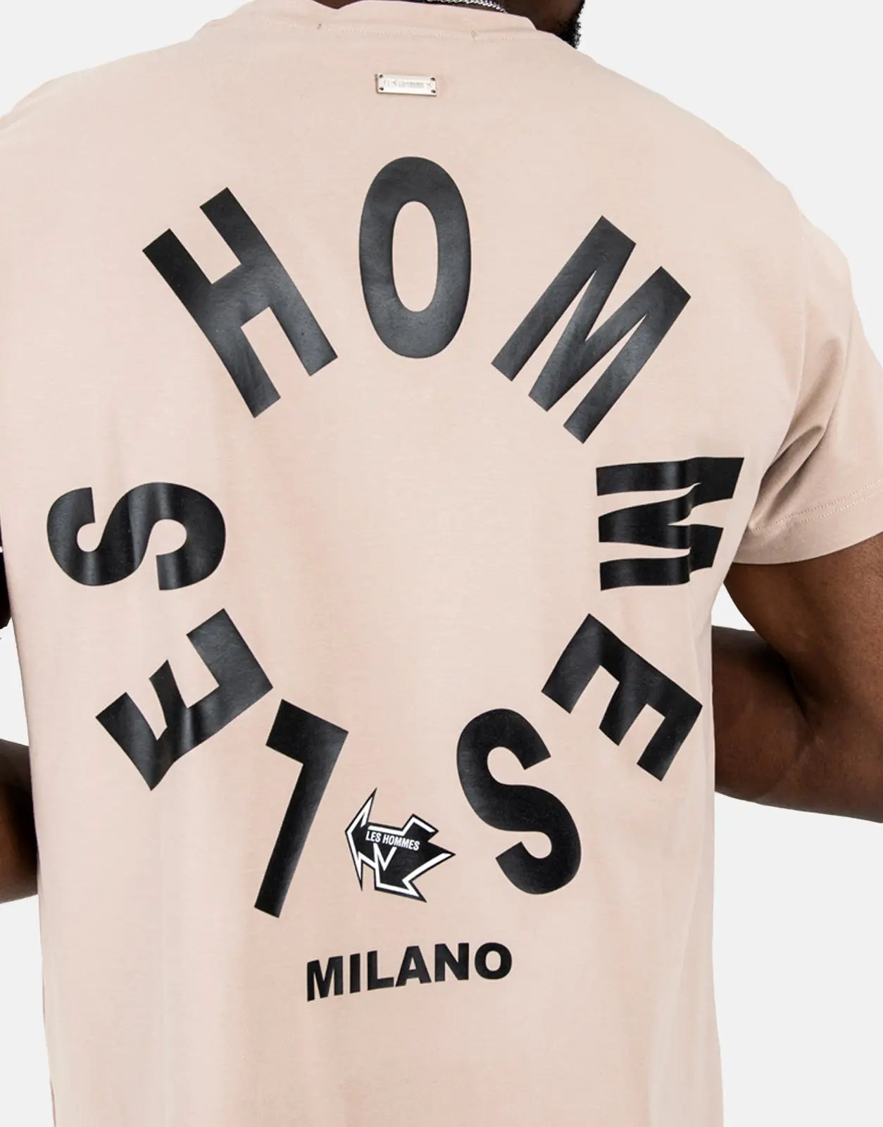 Les Hommes Arrow back Print Stone T-Shirt - Subwear