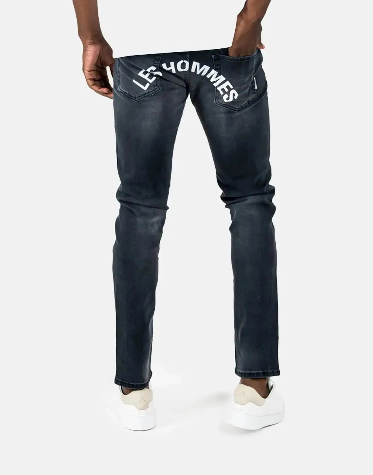Les Hommes Black Printed Jeans - Subwear
