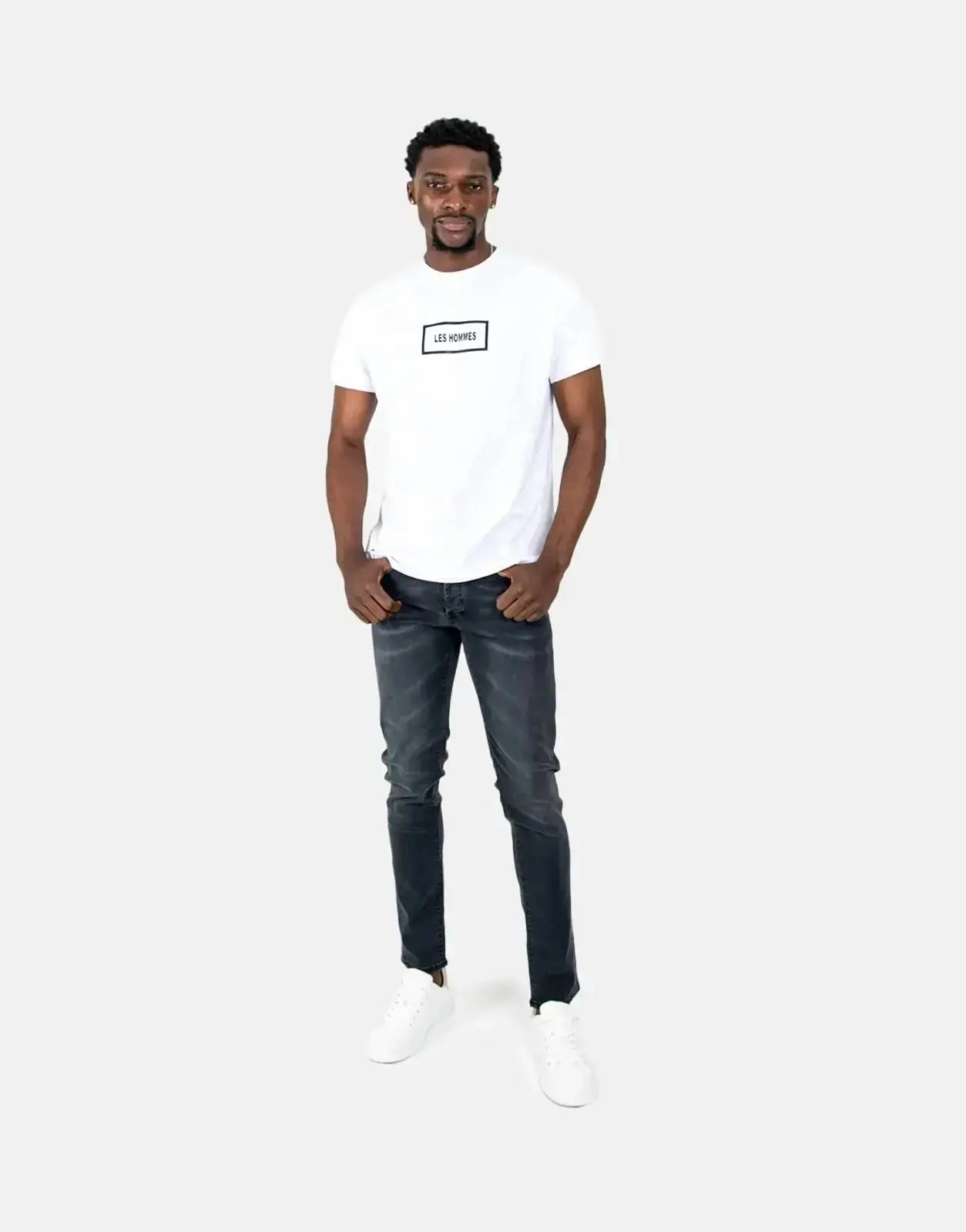 Les Hommes Black Printed Jeans - Subwear