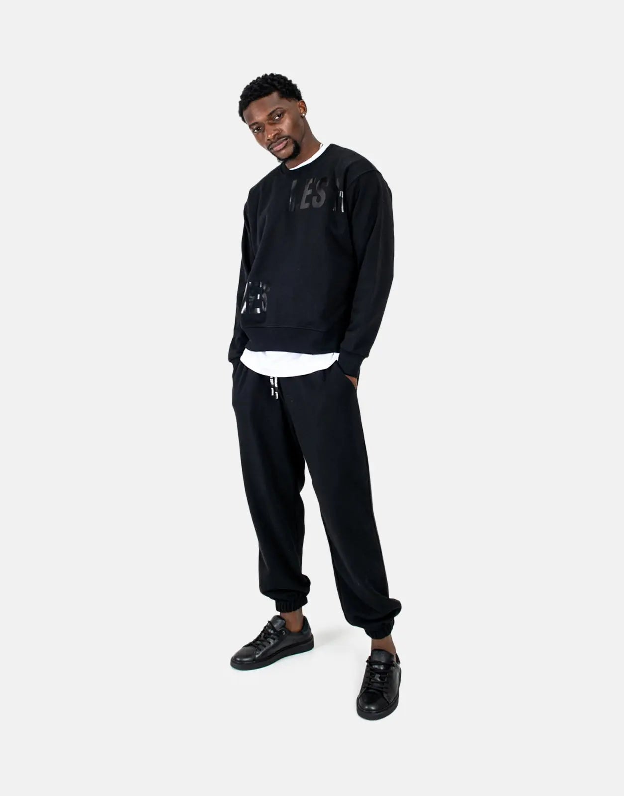 Les Hommes Black Sweatpants - Subwear