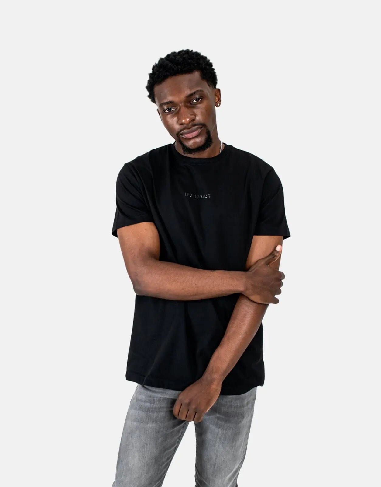Les Hommes Centre Print Black T-Shirt - Subwear