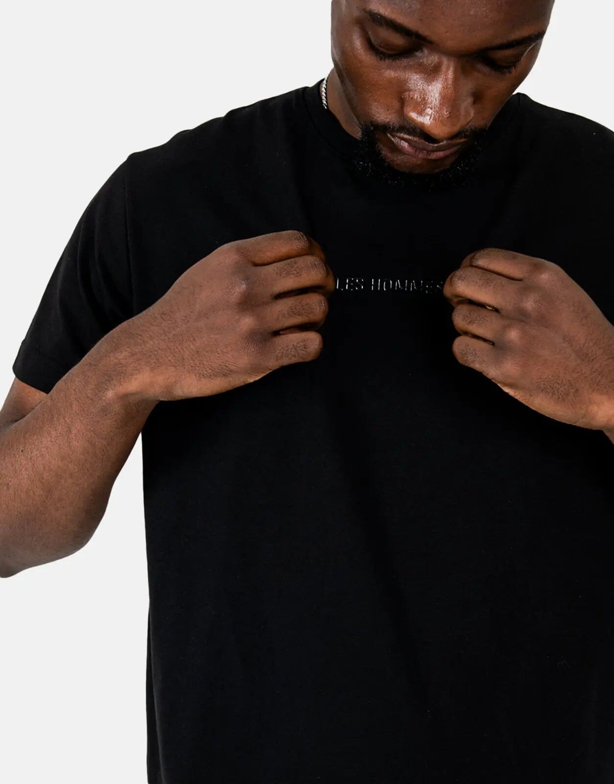 Les Hommes Centre Print Black T-Shirt - Subwear