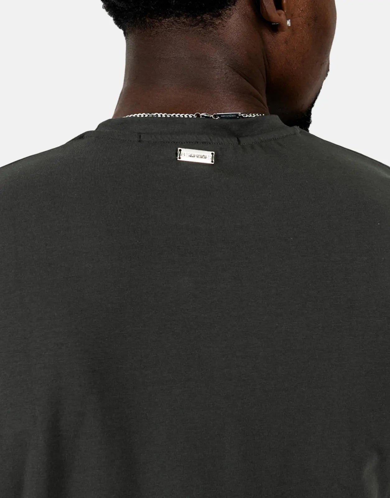 Les Hommes Centre Print Mil Green T-Shirt - Subwear