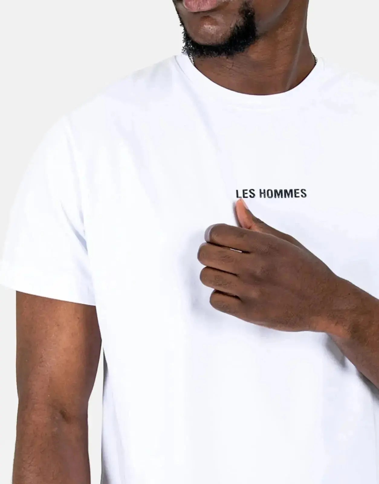Les Hommes Centre Print White T-Shirt - Subwear