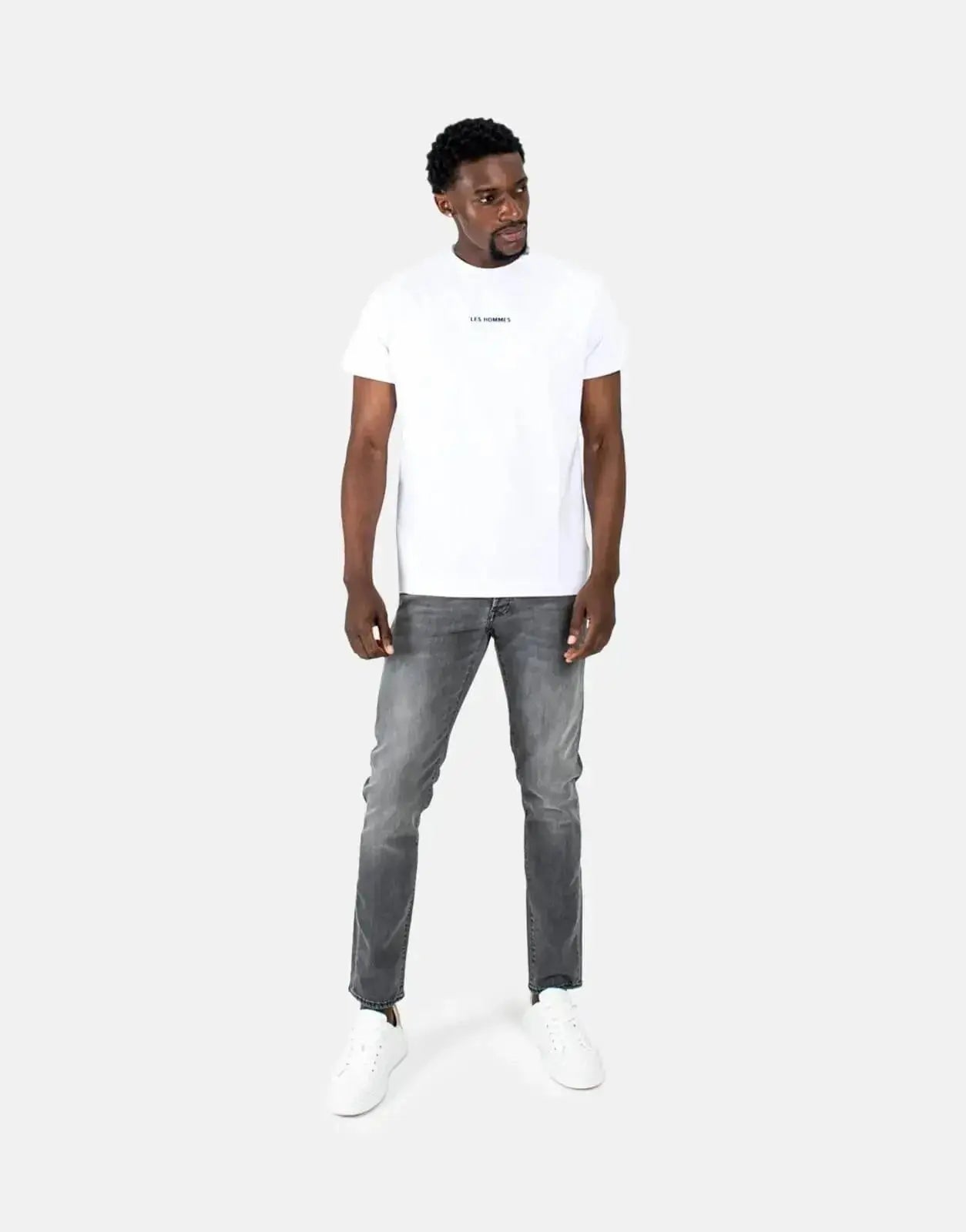 Les Hommes Centre Print White T-Shirt - Subwear