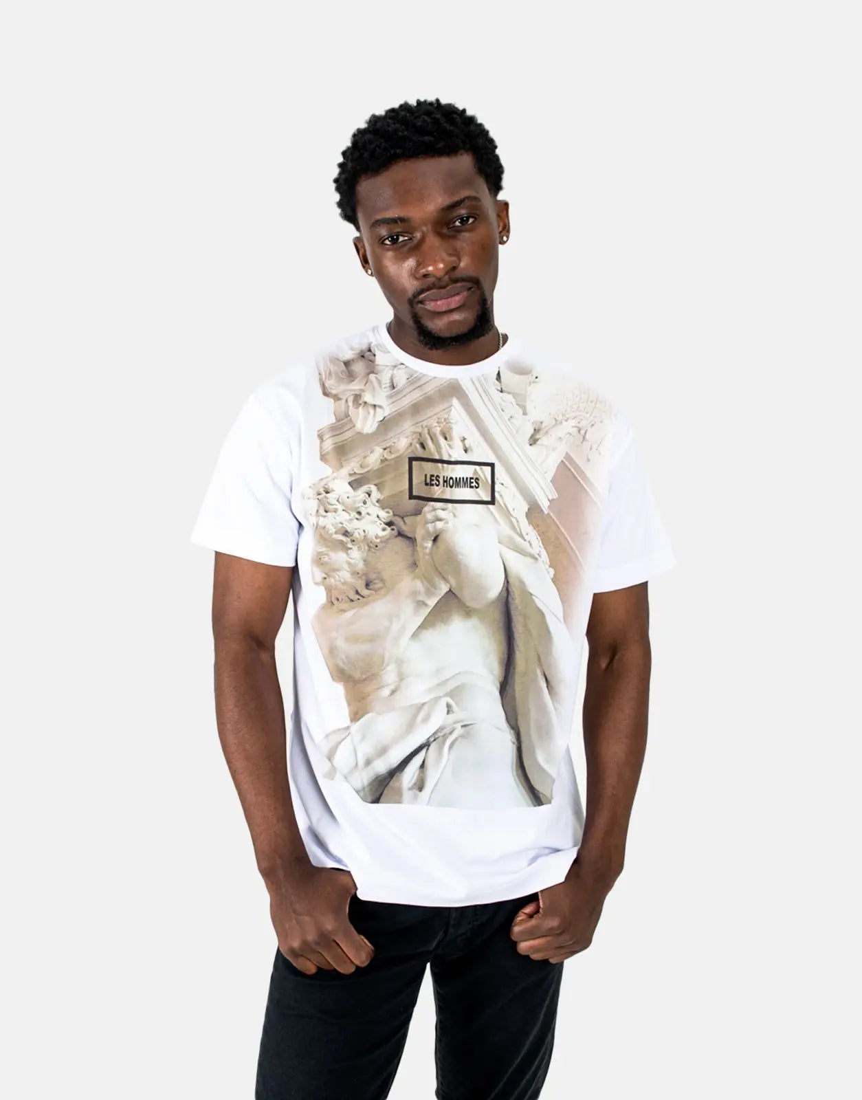 Les Hommes Graphic Print White T-Shirt - Subwear