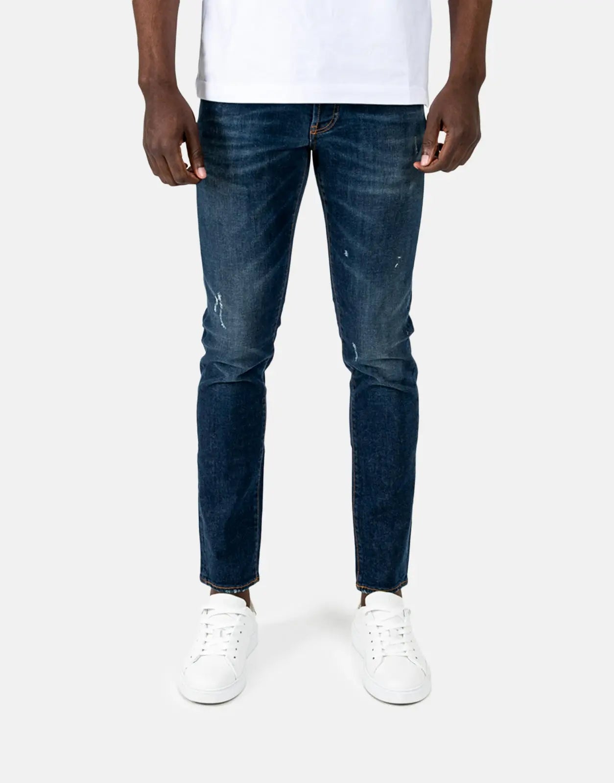 Les Hommes Mid Blue Wash Slim Jeans - Subwear