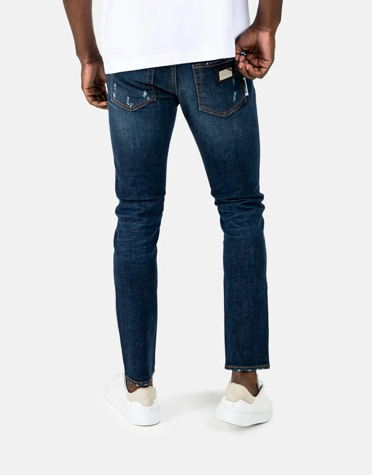Les Hommes Mid Blue Wash Slim Jeans - Subwear