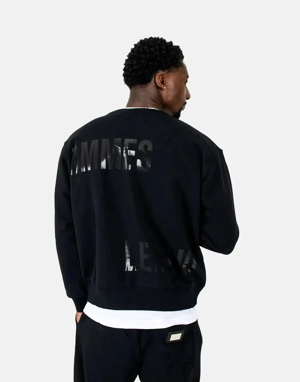 Les Hommes Multi Font Black Sweatshirt - Subwear