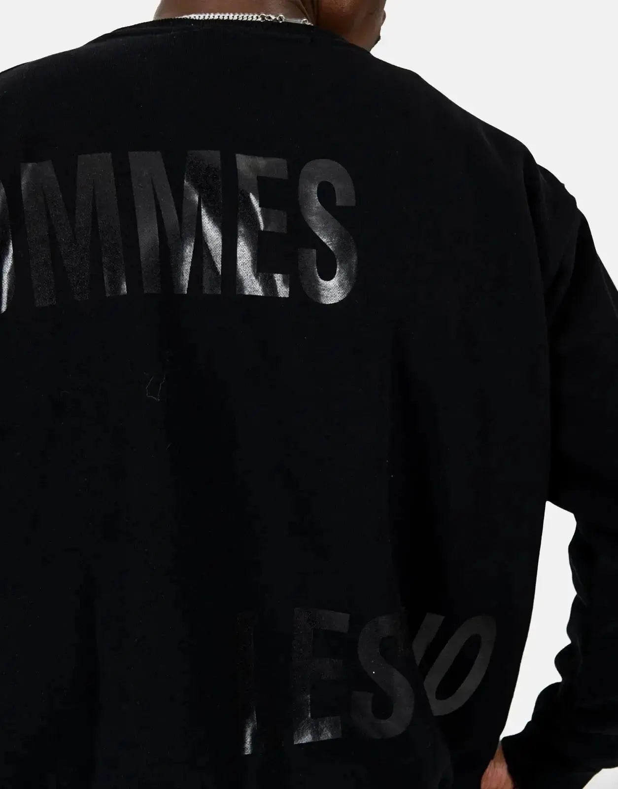 Les Hommes Multi Font Black Sweatshirt - Subwear