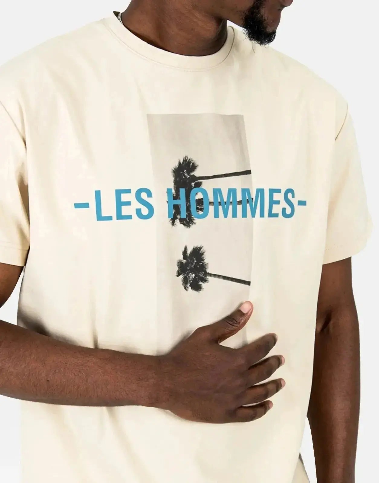 Les Hommes Palm Tree Stone T-Shirt - Subwear