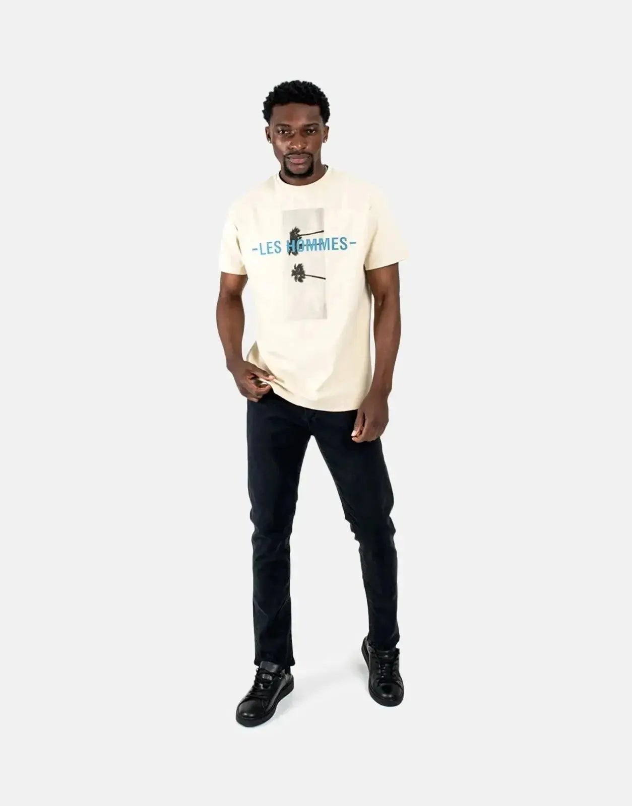 Les Hommes Palm Tree Stone T-Shirt - Subwear