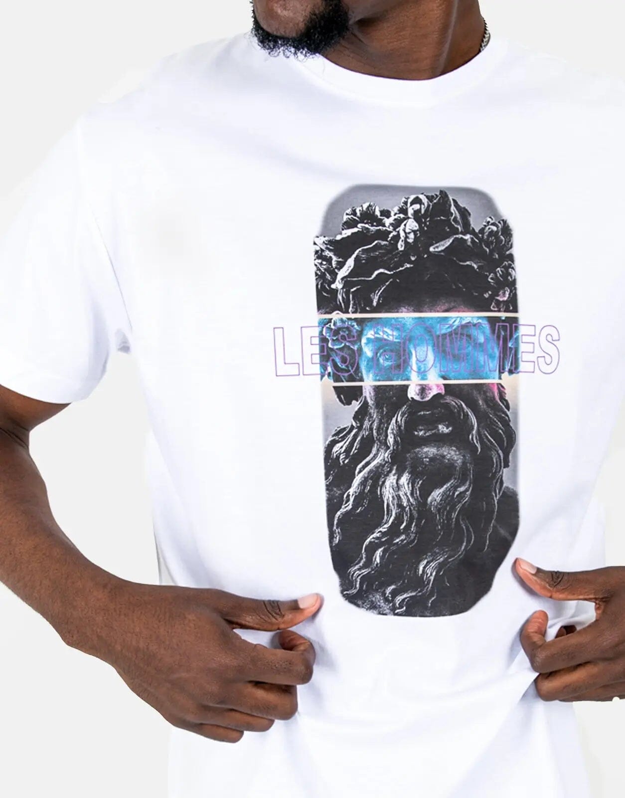 Les Hommes Statue White T-Shirt - Subwear